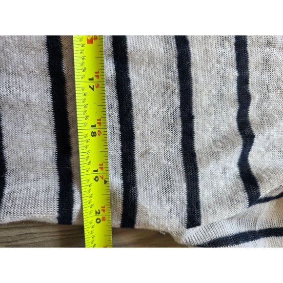 Banana Republic Womens Striped Linen Cardigan Sweater Size L - Picture 9 of 9